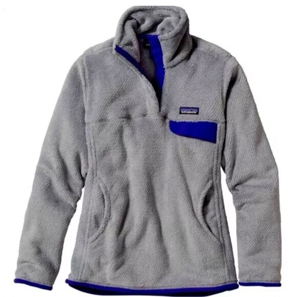 Patagonia Re-Tool Snap-T Pullover Fleece Soft Jacket  Gray/Blue Women’s Small - Picture 1 of 10